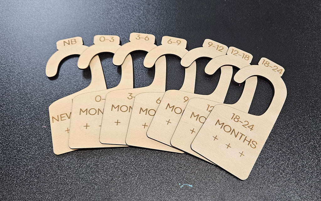 Laser Cut and Engraved Closet Dividers