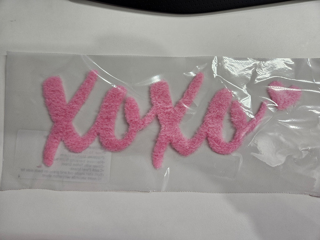 XOXO Light Pink Fuzzy Patch Apparel