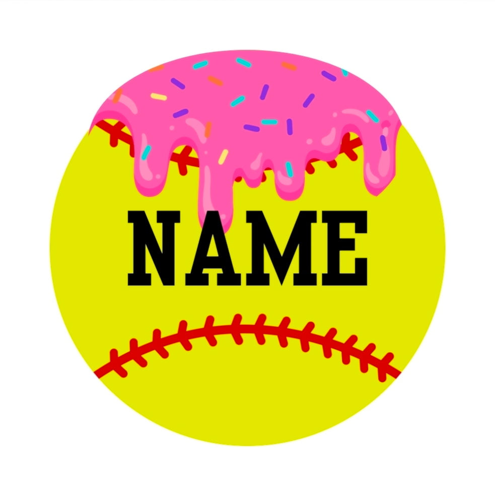 Softball Ice Cream Bag Tag, Single-Sided