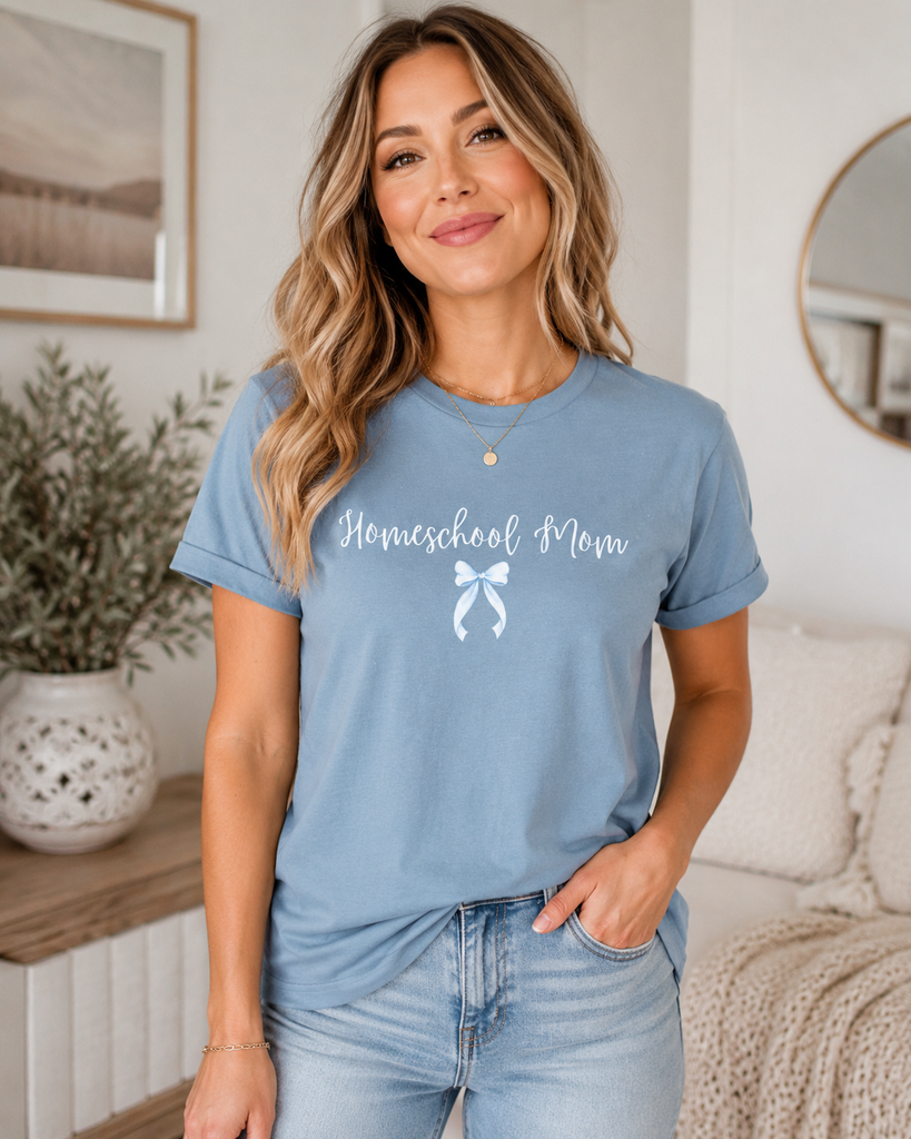 Homeschool Mom Bow T-Shirt