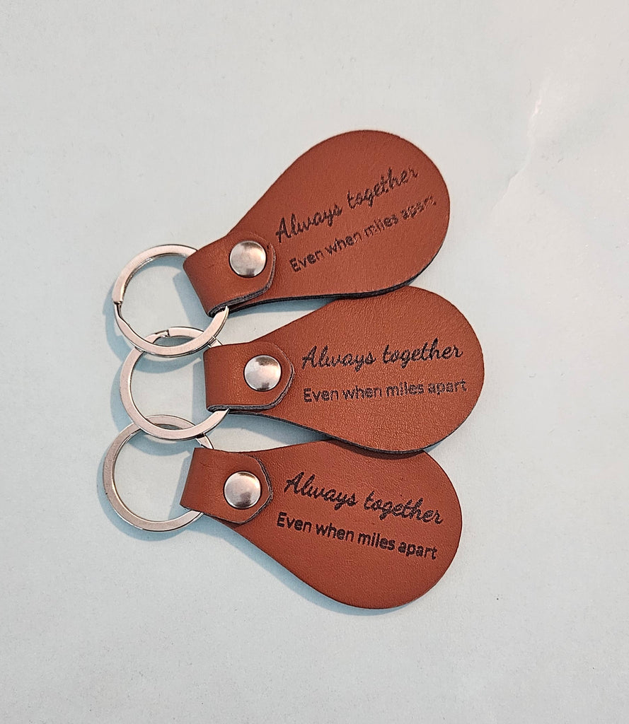 Leather Keychain, Teardrop