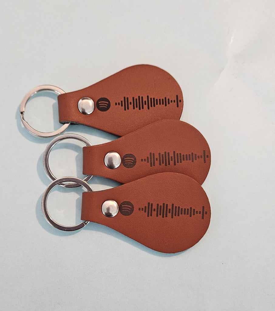 Leather Keychain, Teardrop