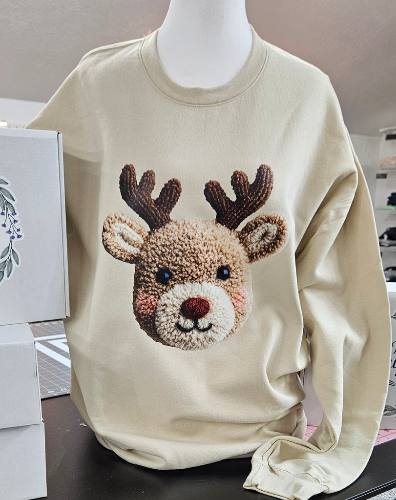 Christmas Teddy Bear Reindeer Top